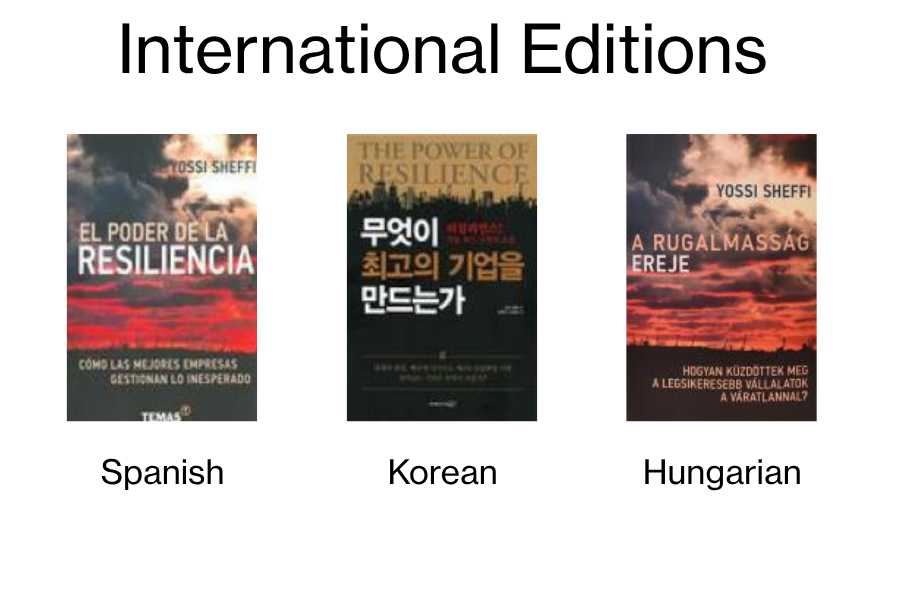 Covers for international editions of The Power of Resilience in Spanish, Korean, and Hungarian